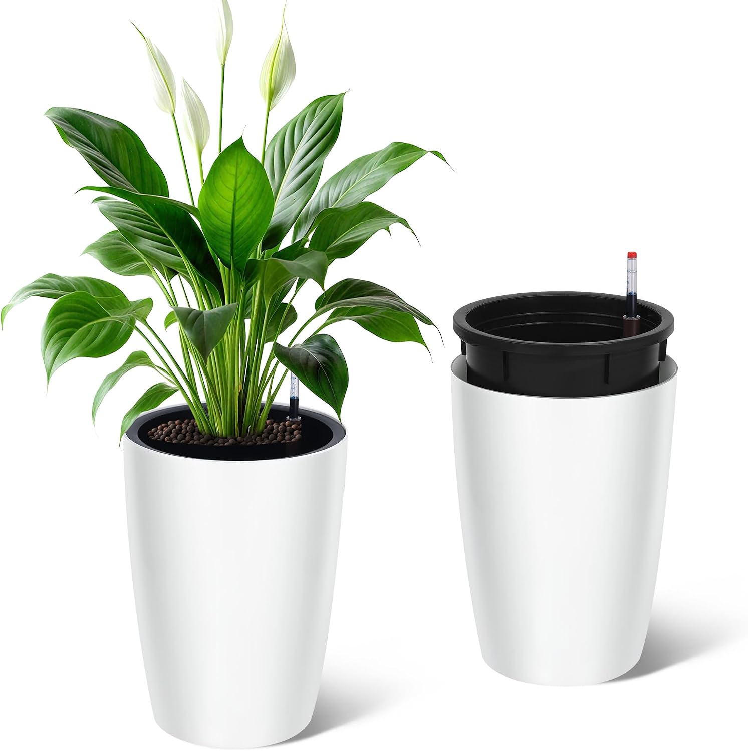 Indoor Garden Kit - Tacleekii 16인치 높이의 화분 세트(2개), 실내