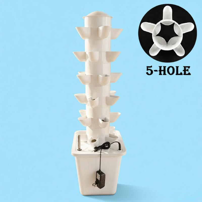 Hydroponic Tower - 수경 재배 시스템 키트, 6단 30개의