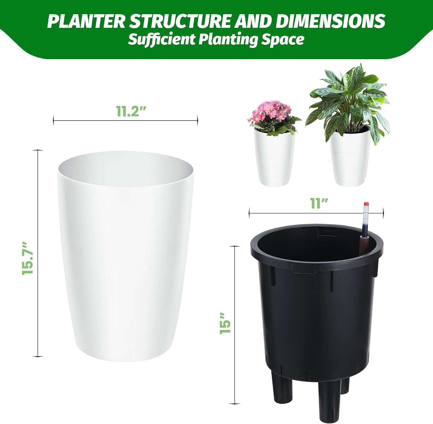 Tacleekii 16인치 높이의 화분 세트(2개),  - Indoor Garden Kit 리뷰 및 가격