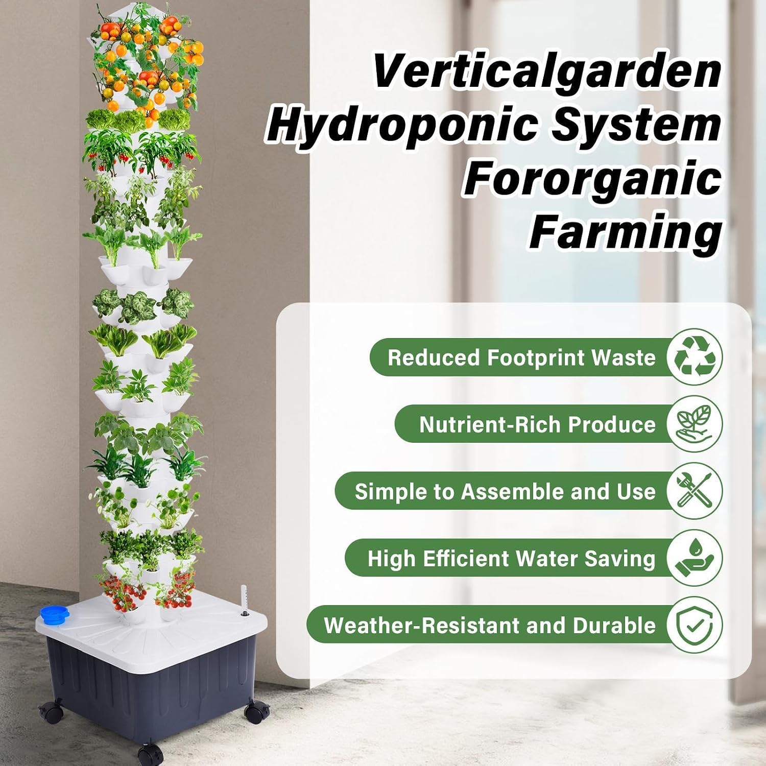 수직 수경재배 타워 14층 70슬롯 재배 시스템 25L - Hydroponic Tower 리뷰 및 가격