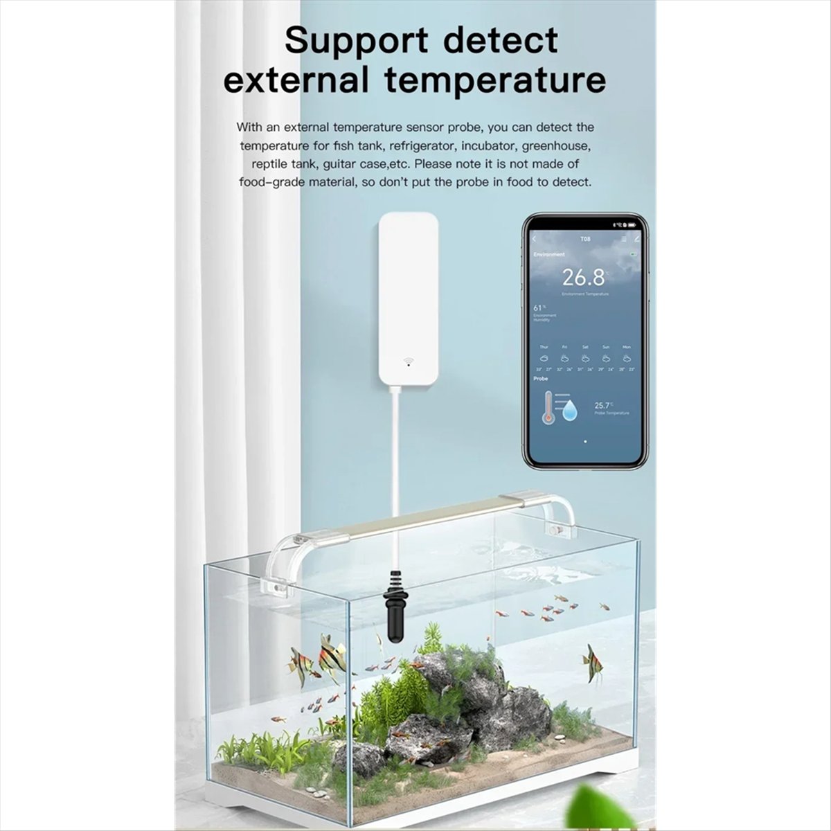 A64I Tuya WiFi 온도 습도 센서(스마트 홈용 - Plant Sensor 리뷰 및 가격