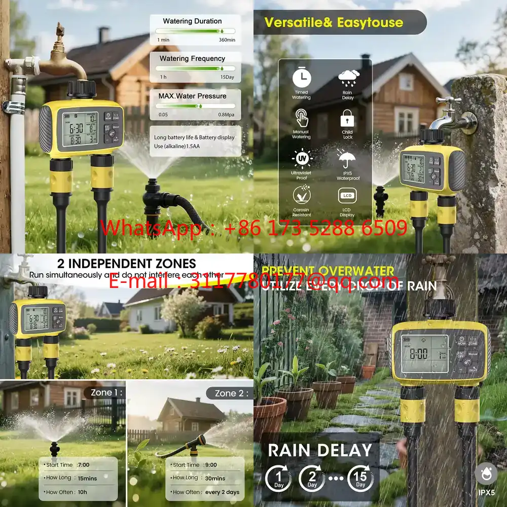 WAP01 대형 화면 디스플레이 정원 관개 타이머 2구 - Smart Garden System 리뷰 및 가격