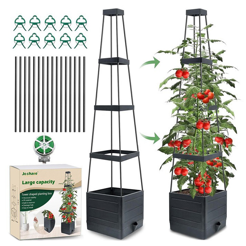 높이가 있는 정원용 화분, 트렐리스가 있는 토마토 화분 - Self Watering Planter 리뷰 및 가격