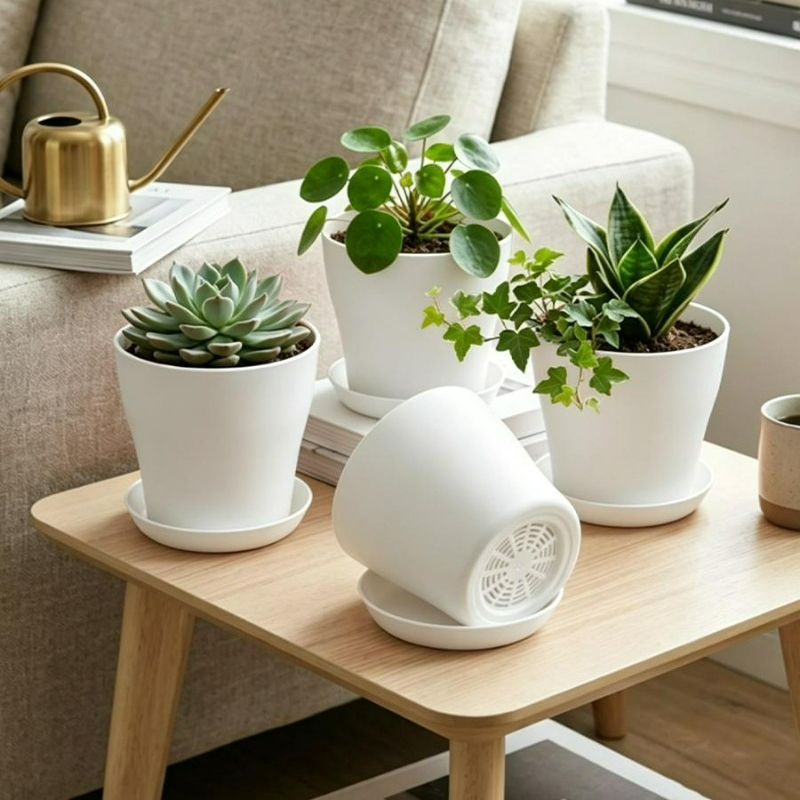배수구와 어울리는 받침대가 있는 화분 세트, PP 레진 - Indoor Garden Kit 리뷰 및 가격